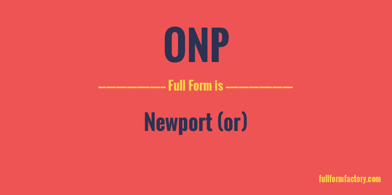 onp-full-form