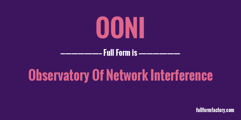 ooni-full-form