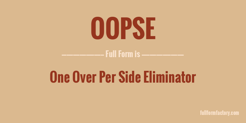 oopse-full-form