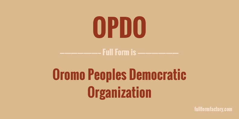 opdo-full-form