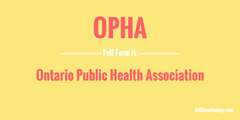 opha-full-form