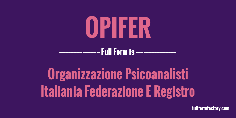 opifer-full-form