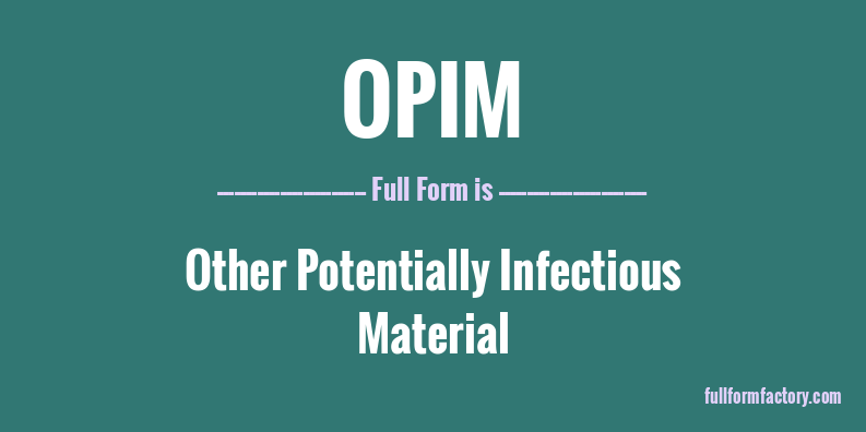 opim-full-form