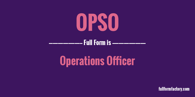 opso-full-form