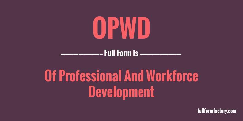 opwd-full-form