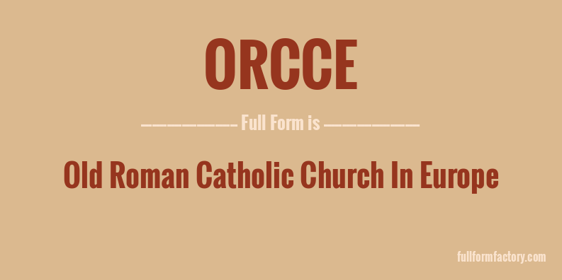 orcce-full-form