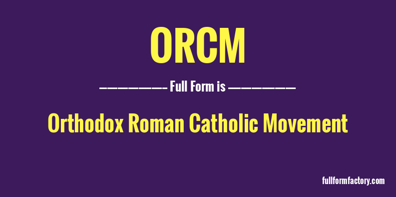 orcm-full-form
