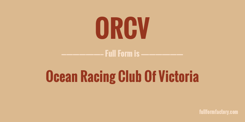 orcv-full-form