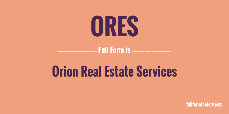 ores-full-form