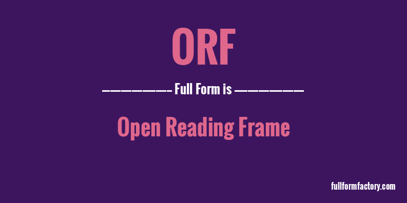 orf-full-form