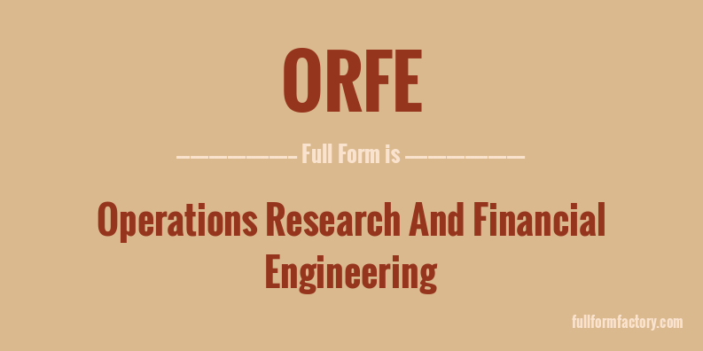 orfe-full-form