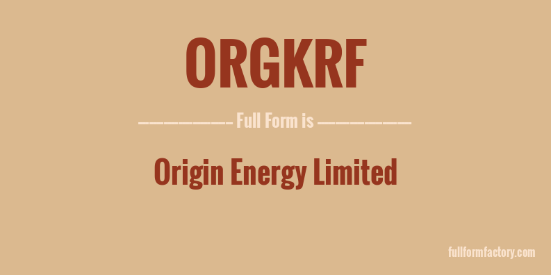 orgkrf-full-form