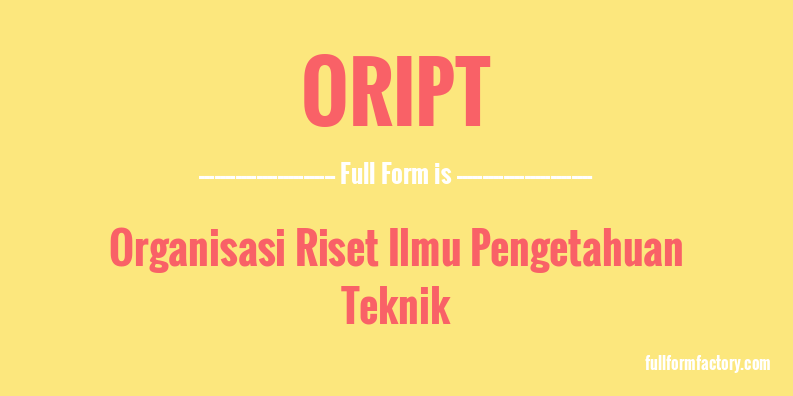 oript-full-form