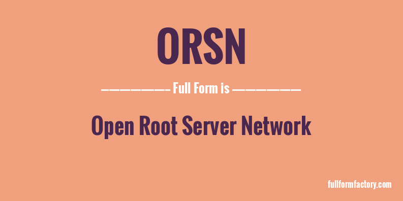 orsn-full-form