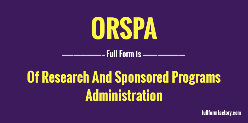 orspa-full-form