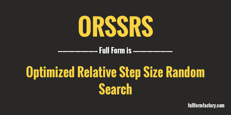 orssrs-full-form