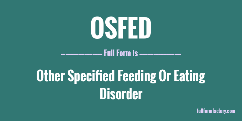 osfed-full-form