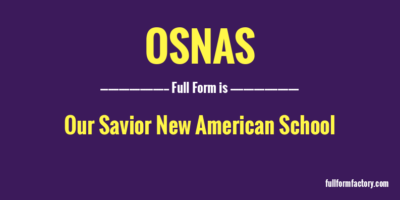 osnas-full-form