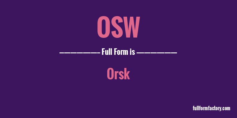 osw-full-form