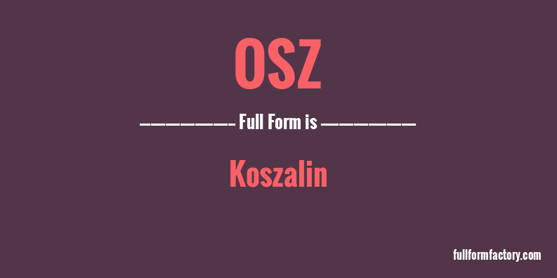osz-full-form