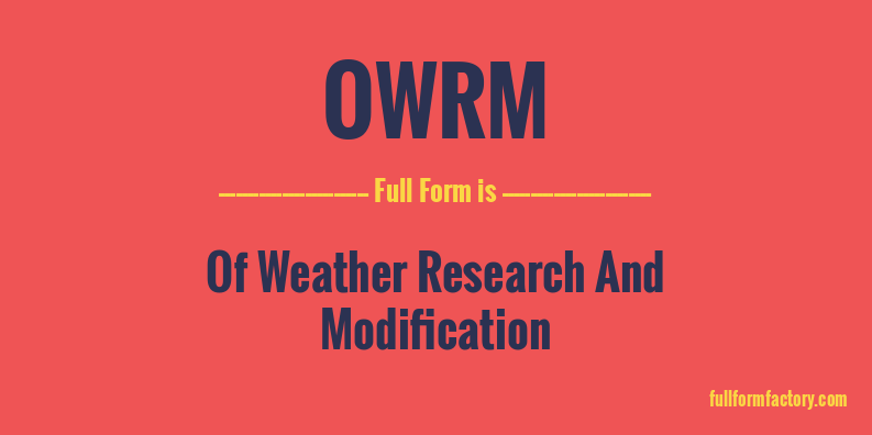 owrm-full-form