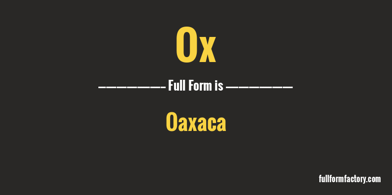 ox-full-form