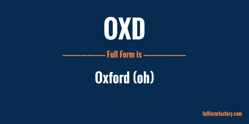 oxd-full-form