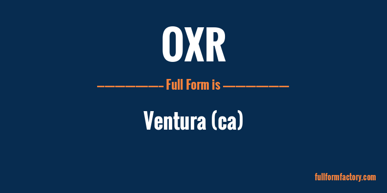 oxr-full-form