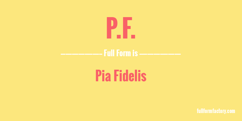 p.f.-full-form