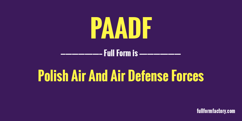 paadf-full-form