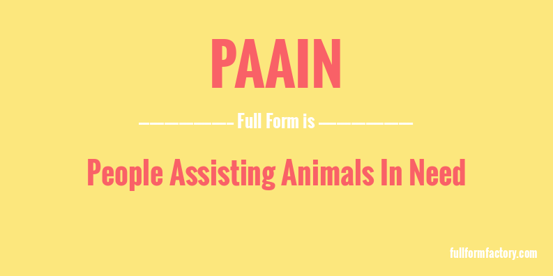 paain-full-form