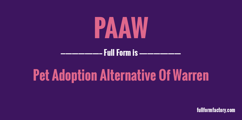 paaw-full-form