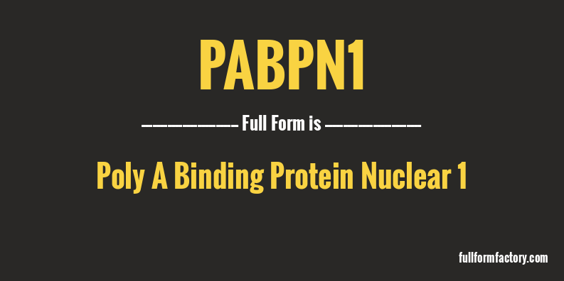 pabpn1-full-form