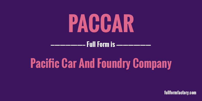 paccar-full-form