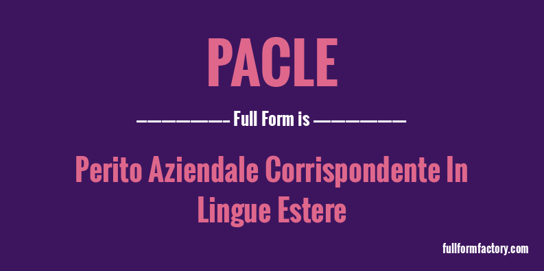 pacle-full-form