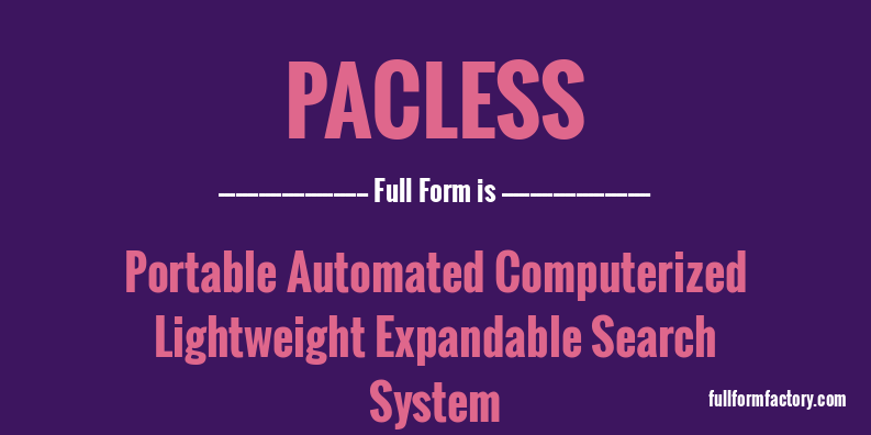 pacless-full-form