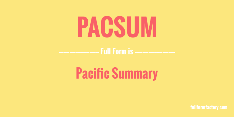 pacsum-full-form