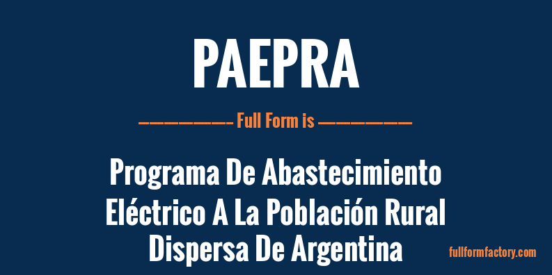 paepra-full-form