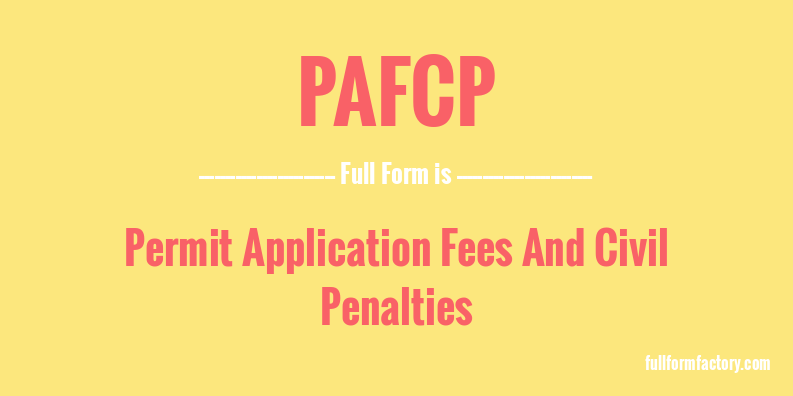 pafcp-full-form