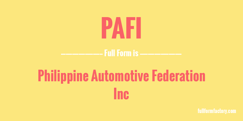 pafi-full-form