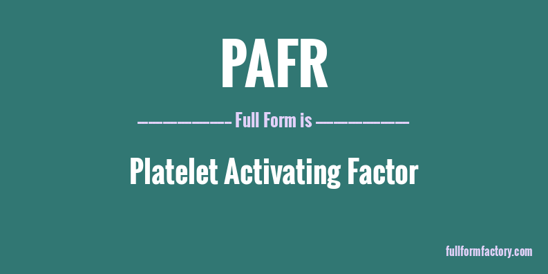 pafr-full-form