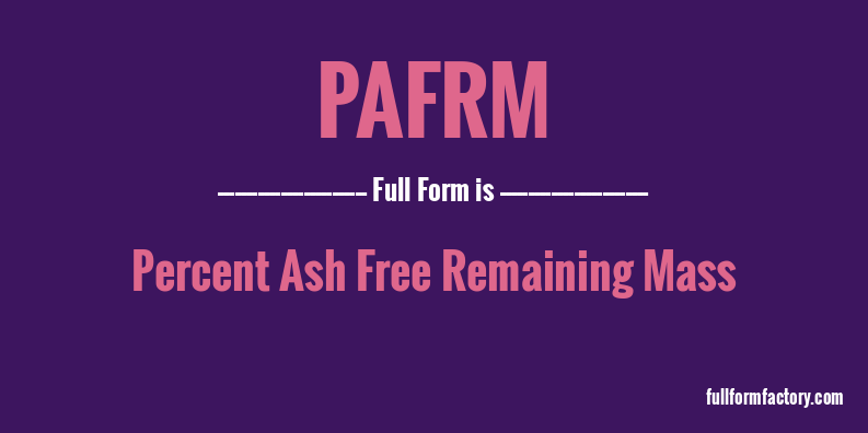 pafrm-full-form