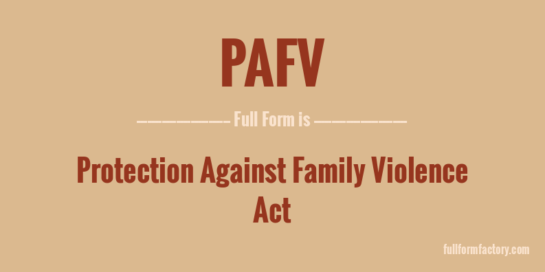pafv-full-form