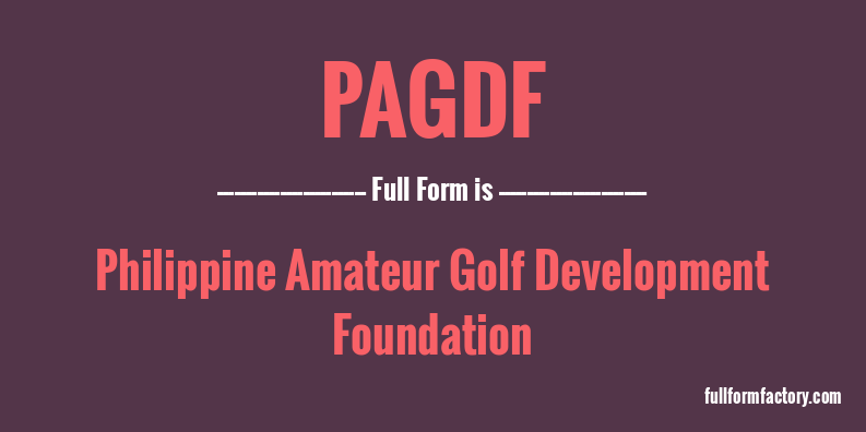 pagdf-full-form
