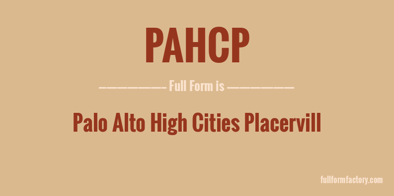pahcp-full-form