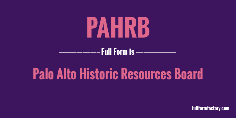 pahrb-full-form