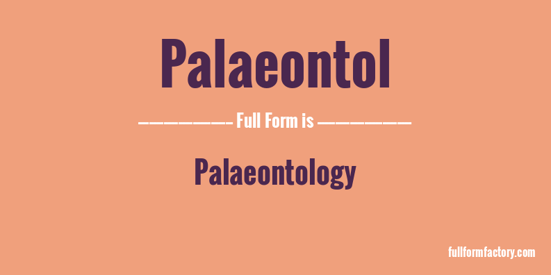 palaeontol-full-form