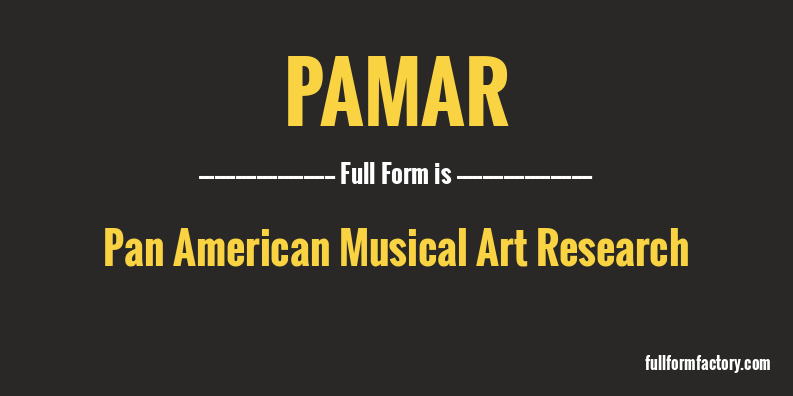 pamar-full-form