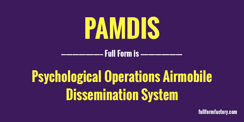pamdis-full-form