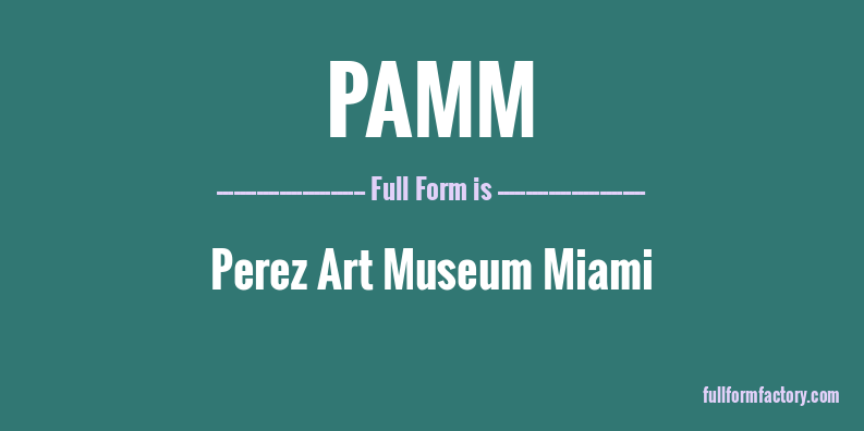 pamm-full-form